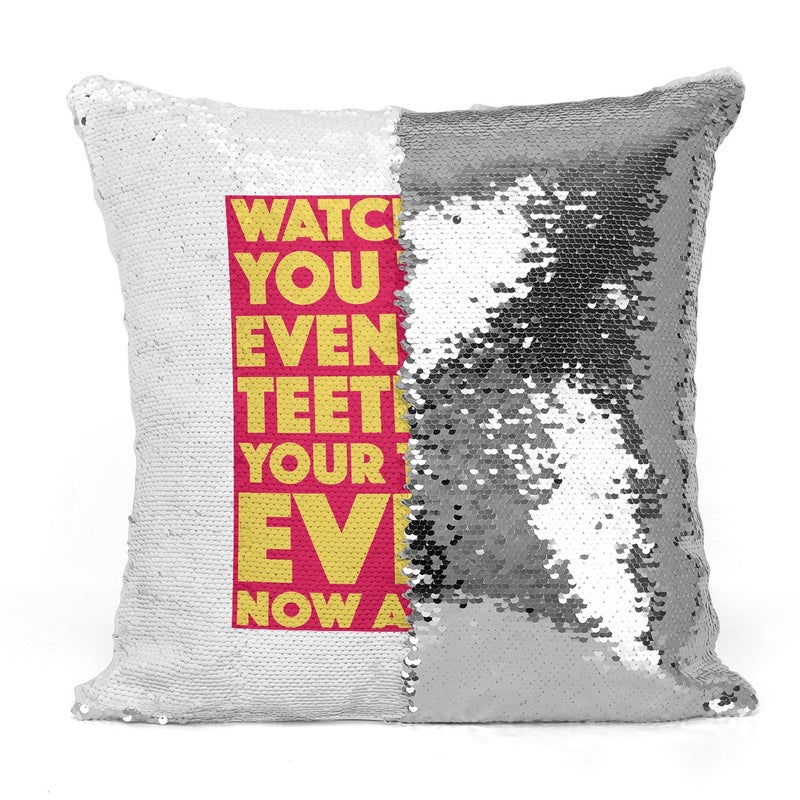 Movie Quote Scarface Sequin Throw Pillow With Stuffing Multicolour 16x16inch - Image 3