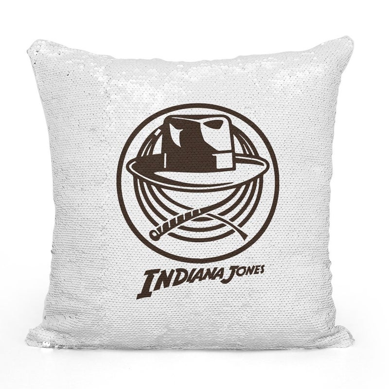 Minimal Movie Poster Sequin Throw Pillow With Stuffing Multicolour 16x16inch  - Image 2