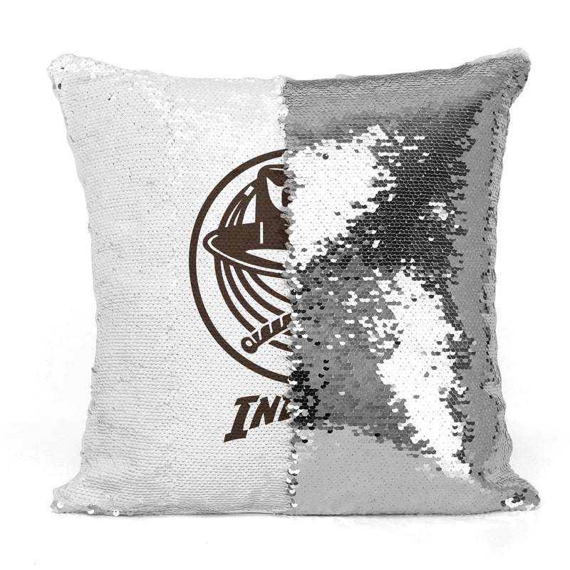 Minimal Movie Poster Sequin Throw Pillow With Stuffing Multicolour 16x16inch  - Image 3