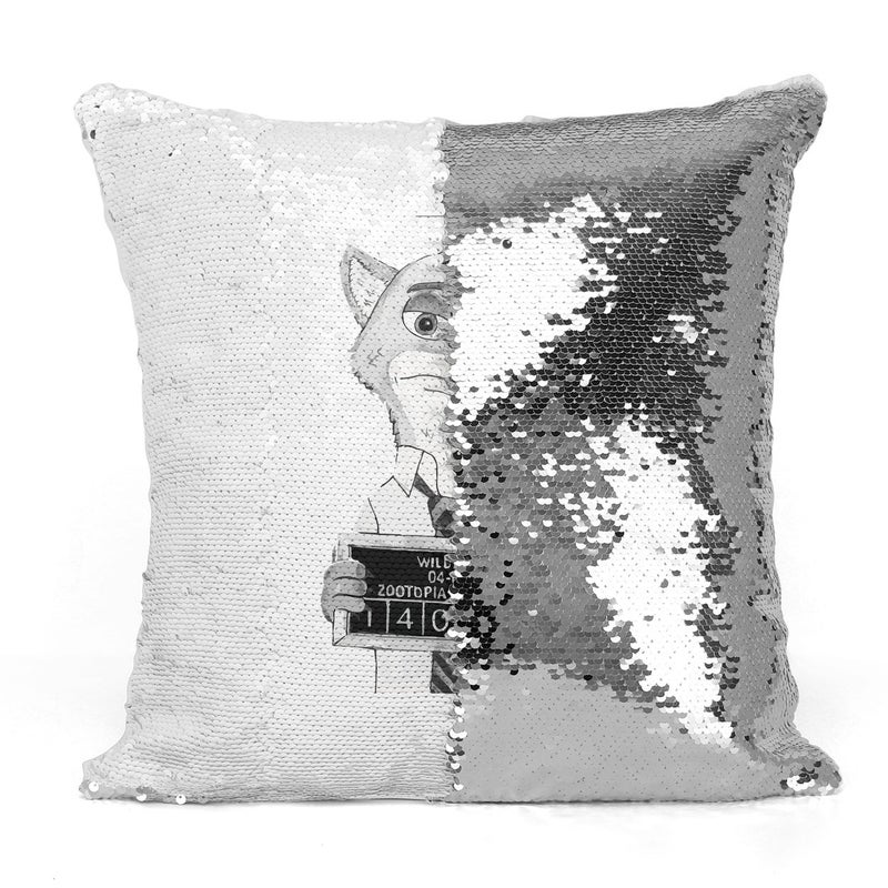 Nick Wilde Zootopia Sequin Throw Pillow With Stuffing Multicolour 16x16inch - Image 3