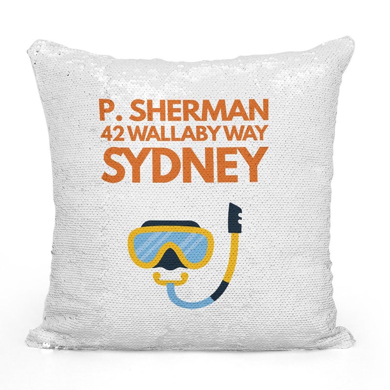 Generic - Australian Address Finding Nemo Sequin Throw Pillow With Stuffing Multicolour 16x16inch - Image 1