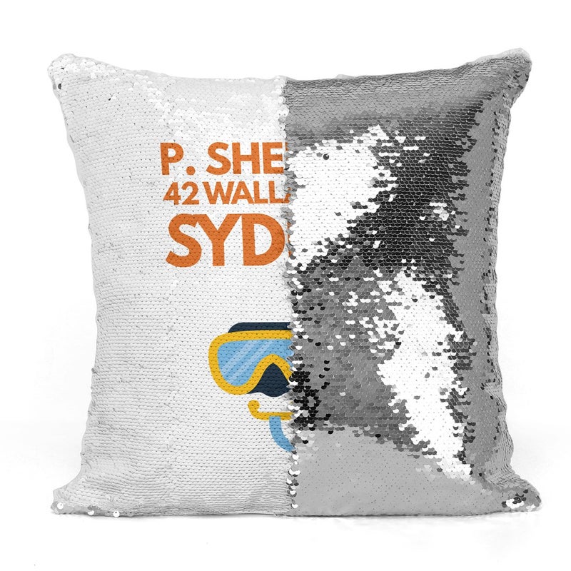 Generic - Australian Address Finding Nemo Sequin Throw Pillow With Stuffing Multicolour 16x16inch - Image 1