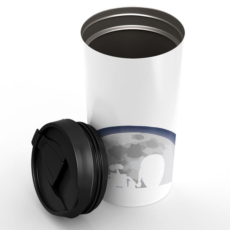LOUD UNIVERSE Stainless Steel Travel Tumbler With Acrylic Lid Wall E Story Friends White  - Image 2