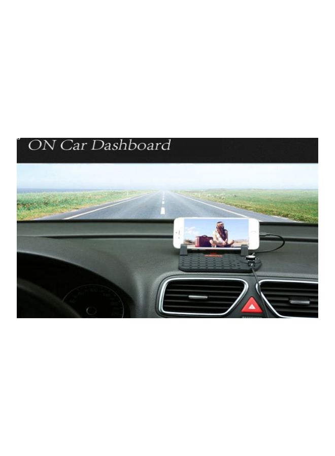 ريماكس حامل للهاتف يثبت في السيارة 2 في 1 مع كابل شحن بمنفذ USB أسود - Image 2