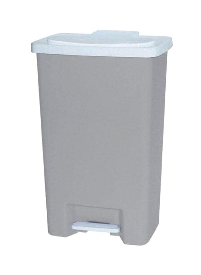 Cosmoplast 21-Piece High Quality Sturdy And Durable Environmentally Friendly Long Lasting Step On Waste Bin With Pedal And Wheels Grey 80Liters  - Image 1