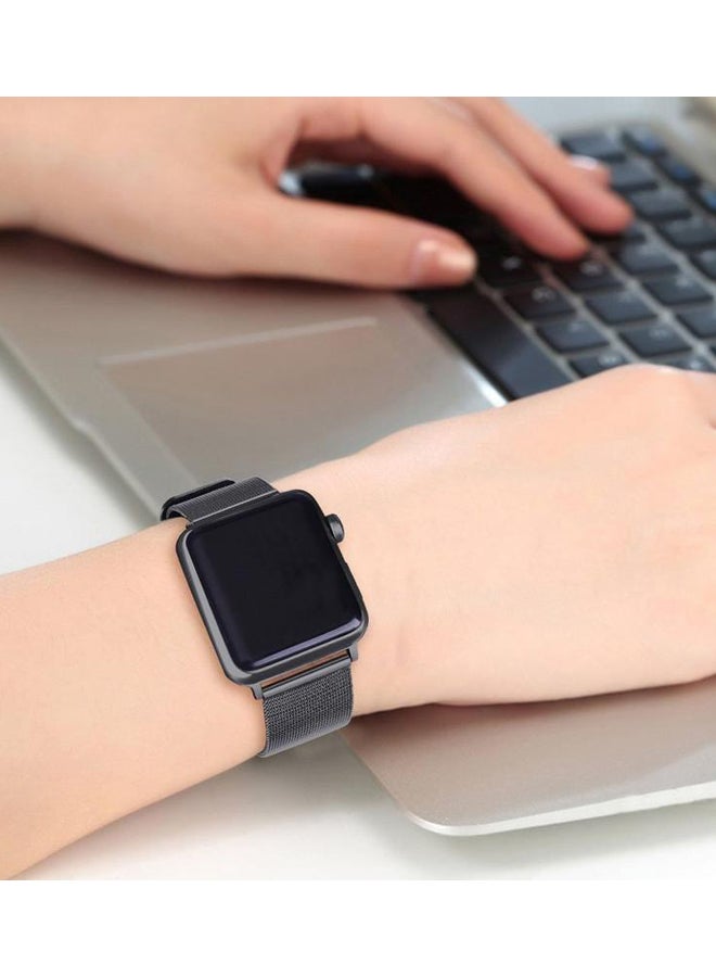 LNKOO - Buckle Replacement Band For Apple Watch Series 4/3/2/1 44mm Black - Image 1