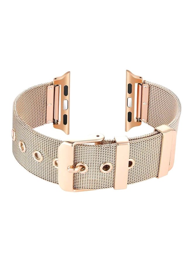 LNKOO - Replacement Band For Apple iWatch Series 1/2/3/4 Gold - Image 1