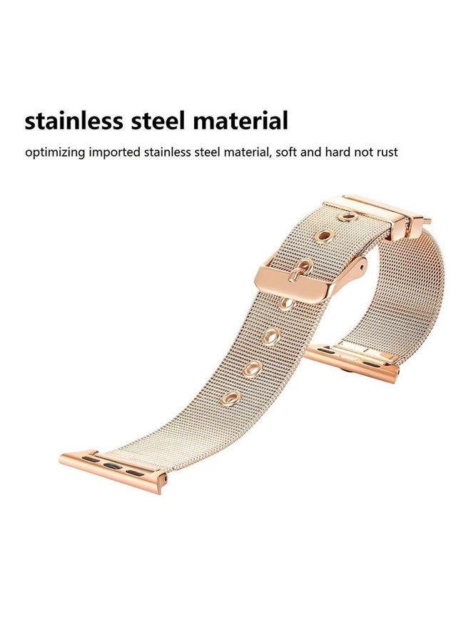 LNKOO - Replacement Band For Apple iWatch Series 1/2/3/4 Gold - Image 1