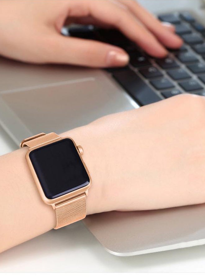 LNKOO - Replacement Band For Apple iWatch Series 1/2/3/4 Gold - Image 1