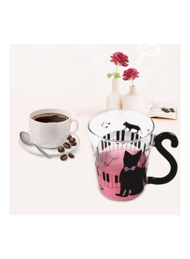 Innovative Cute Cat Kitty Glass Mug Cup Dots Decoration Cup For Home Office ZM818203 - Image 2