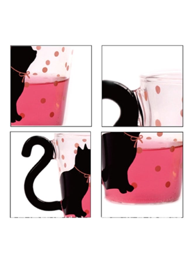 Innovative Cute Cat Kitty Glass Mug Cup Dots Decoration Cup For Home Office ZM818202 - Image 3