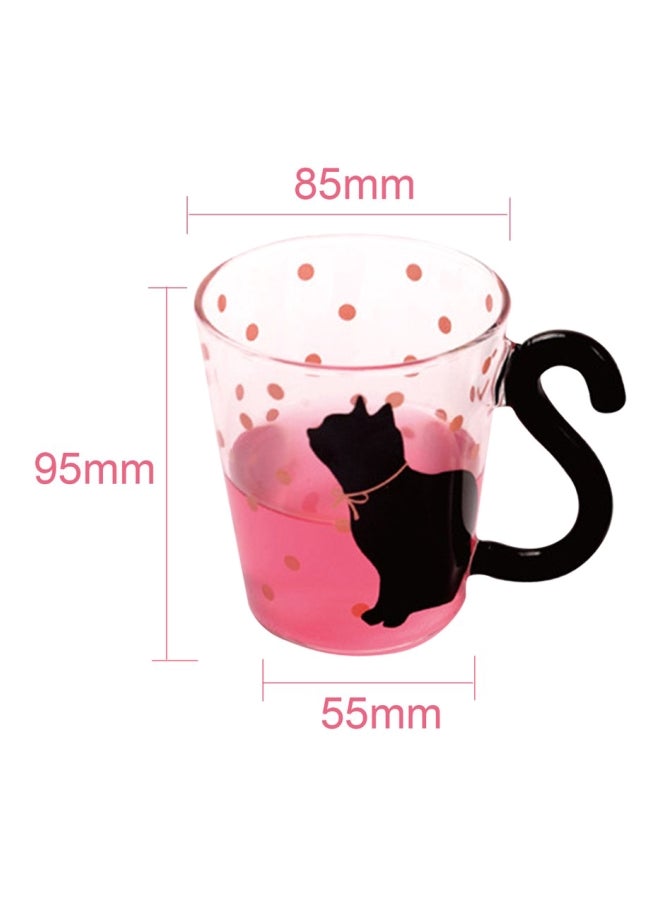 Innovative Cute Cat Kitty Glass Mug Cup Dots Decoration Cup For Home Office ZM818202 - Image 2