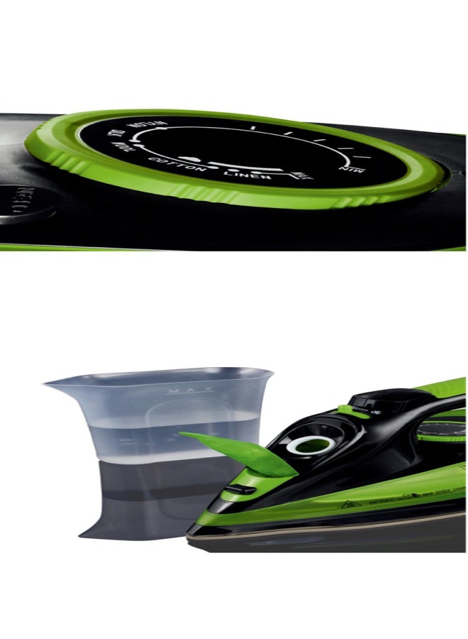 Electric Steam Iron With Docking Station 2400W AJ-2085 Green - Image 5