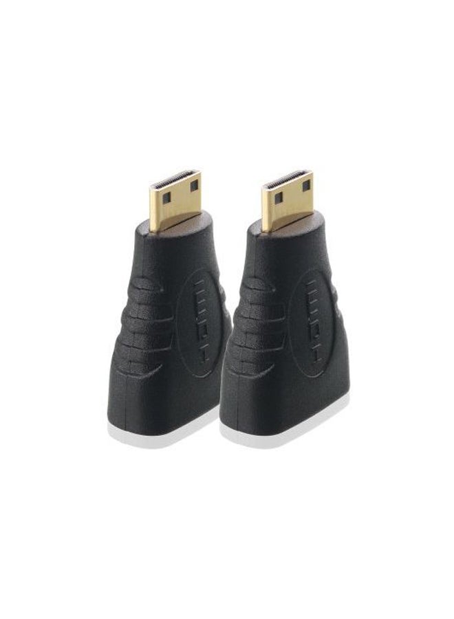 كابل ماترز محولين بمنفذ مايكرو HDMI ذكر إلى أنثى أسود/ذهبي