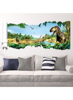 Cartoon Dinosaur Wall Sticker Green/Blue/Brown 50x90cm