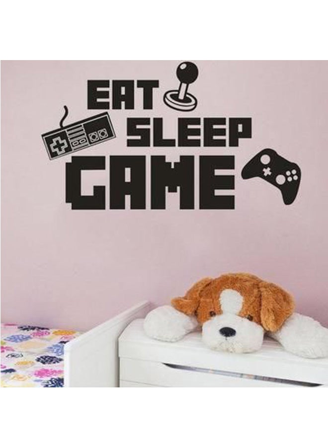 ملصق جداري بعبارة "Eat Sleep Game" متعدد الألوان 60x40سم