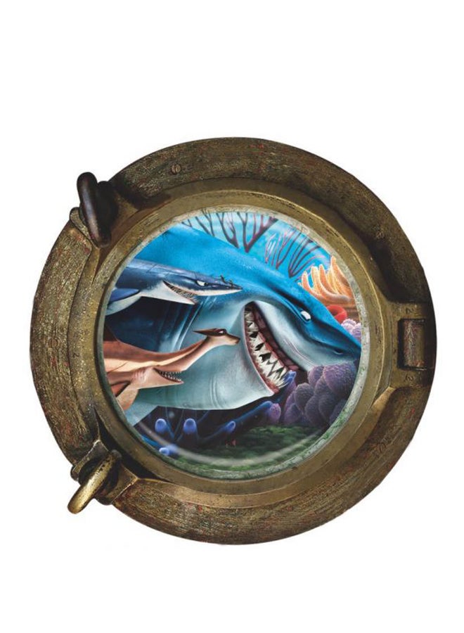 Underwater Animal Wall Sticker Brown/Blue/White 45x45cm