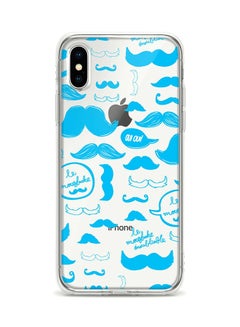 Apple iPhone XS / X Classic Clear Case Soft TPU Gel Thin Transparent Flexible Cover - Le Moustache Multicolour