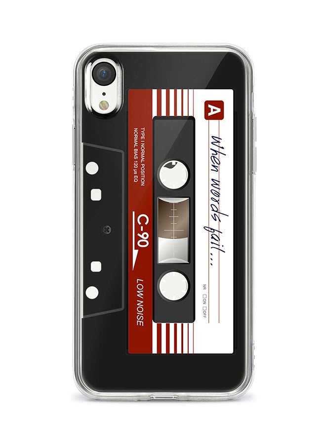 Flexible Case Cover For Apple Iphone XR When Words Fail (Black Tape)