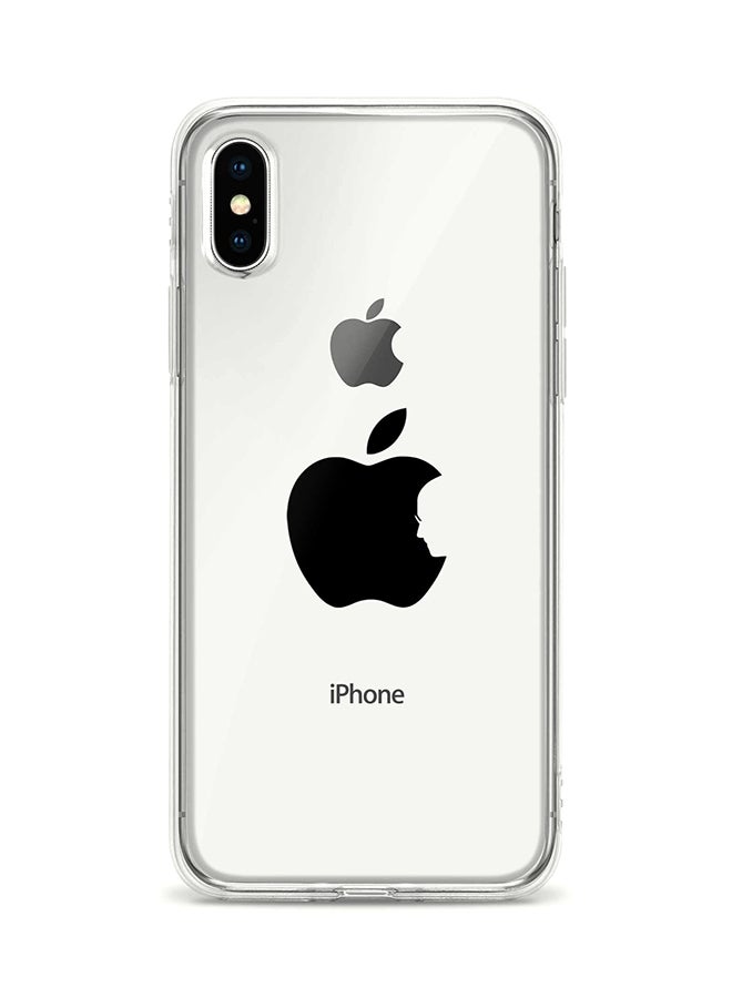 غطاء حماية مرن لهاتف أبل آيفون Xs / X أبيض من منتجات ستيف أبل