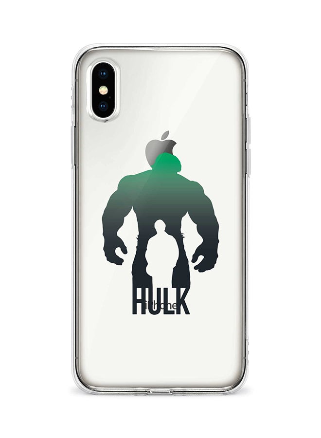 Apple iPhone XS Max Classic Clear Case Soft TPU Gel Thin Transparent Flexible Cover - Bruce Banner Vs Hulk Green