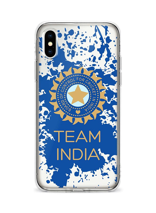 Stylizedd Apple iPhone XS Max Classic Clear Case Soft TPU Gel Thin Transparent Flexible Cover - Team India Blue