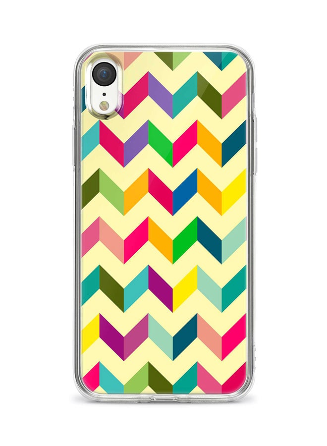 ستايلايزد غطاء حماية بتصميم كلاسيكي رفيع وشفاف مصنوع من جل البولي يوريثان الحراري المرن لهاتف أبل آيفون XR - بطبعة كاملة لشعارات شيفروليه متعددة الألوان متعدد الألوان