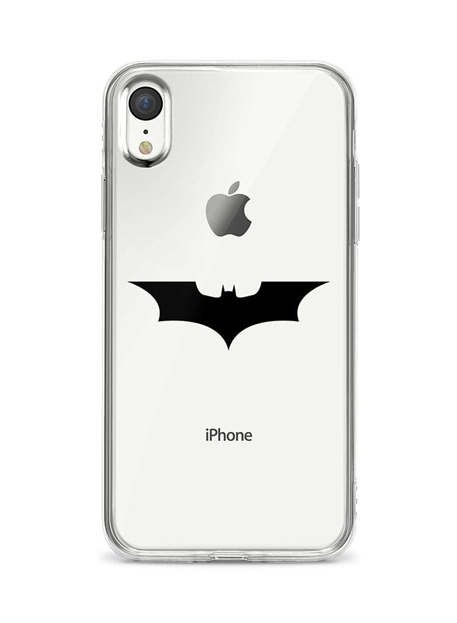 Stylizedd Apple iPhone XR Classic Clear Case Soft TPU Gel Thin Transparent Flexible Cover - Iconic Bat Yellow