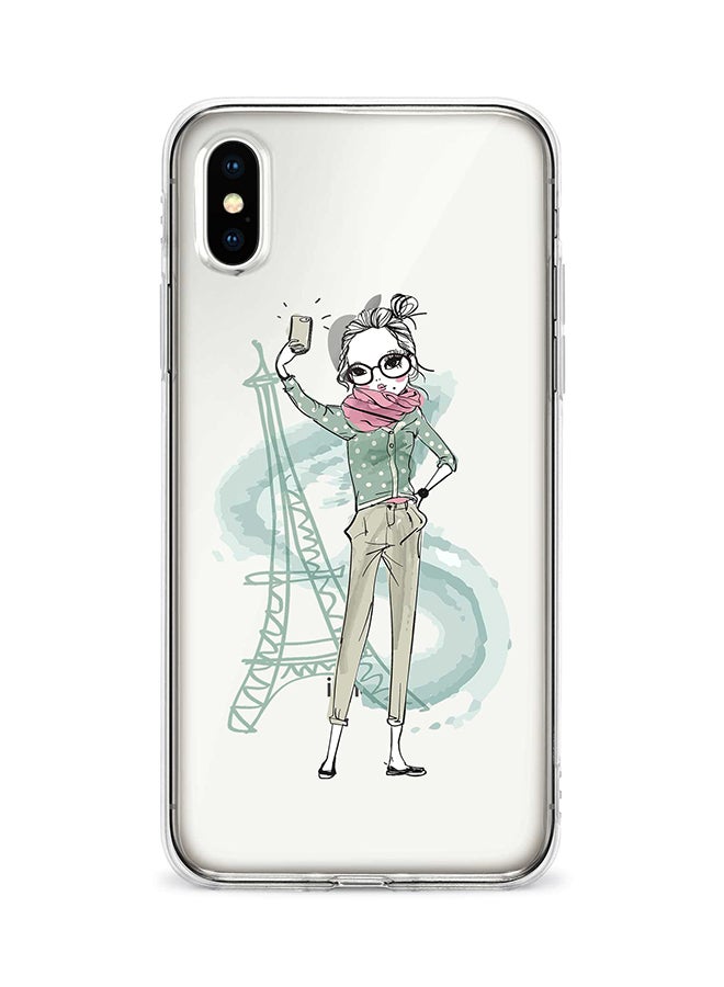 Apple iPhone XS Max Classic Clear Case Soft TPU Gel Thin Transparent Flexible Cover - Selfie by Eiffel Multicolour