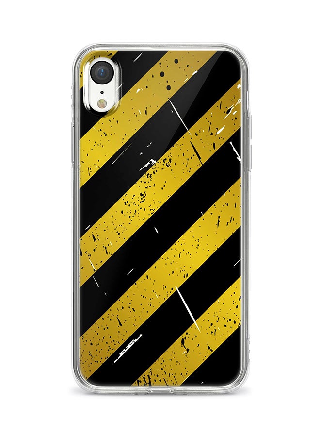 غطاء حماية كلاسيكي رفيع وشفاف ومرن مصنوع من جل البولي يوريثان الحراري اللين لهاتف أبل آيفون XR - بطبعة كاملة لعلامة تحت الإنشاء متعدد الألوان