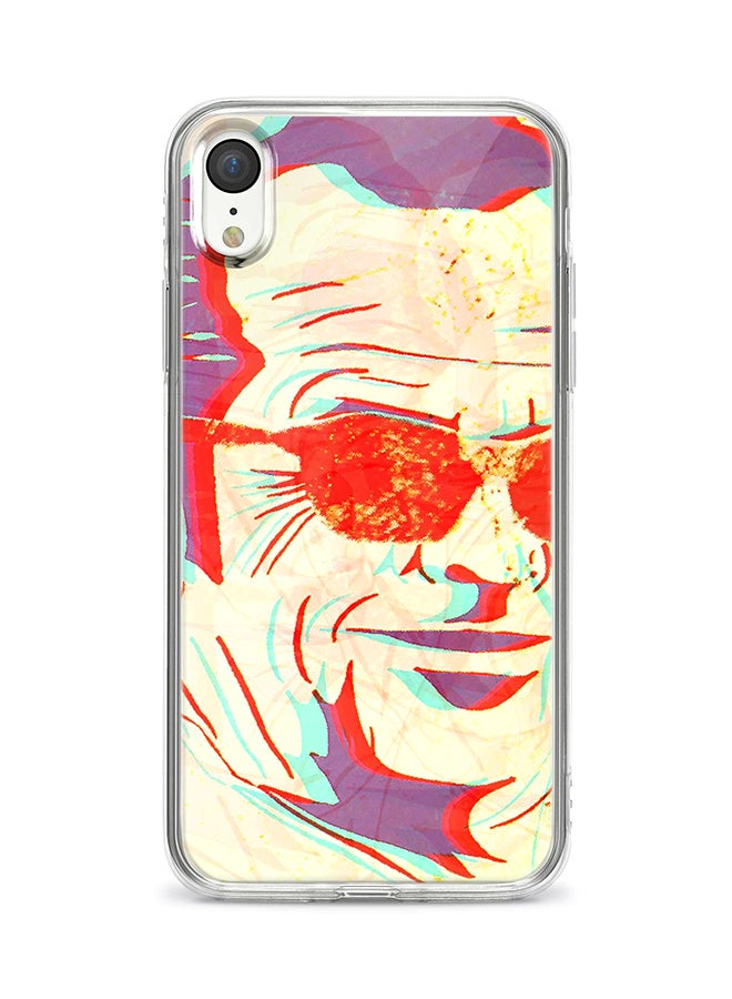 Apple iPhone XR Classic Clear Case Soft TPU Gel Thin Transparent Flexible Cover - Shining Glasses Full Print Multicolour