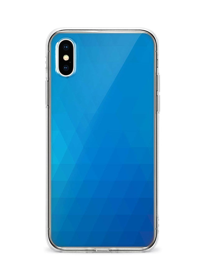Stylizedd Apple iPhone XS Max Classic Clear Case Soft TPU Gel Thin Transparent Flexible Cover - Ocean Prism Full Print Blue 