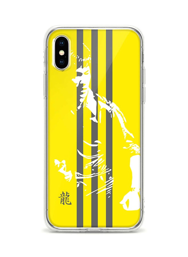 غطاء حماية مرن لهاتف أبل آيفون Xs / X طبعة كاملة بتصميم المقاتل بروس لي