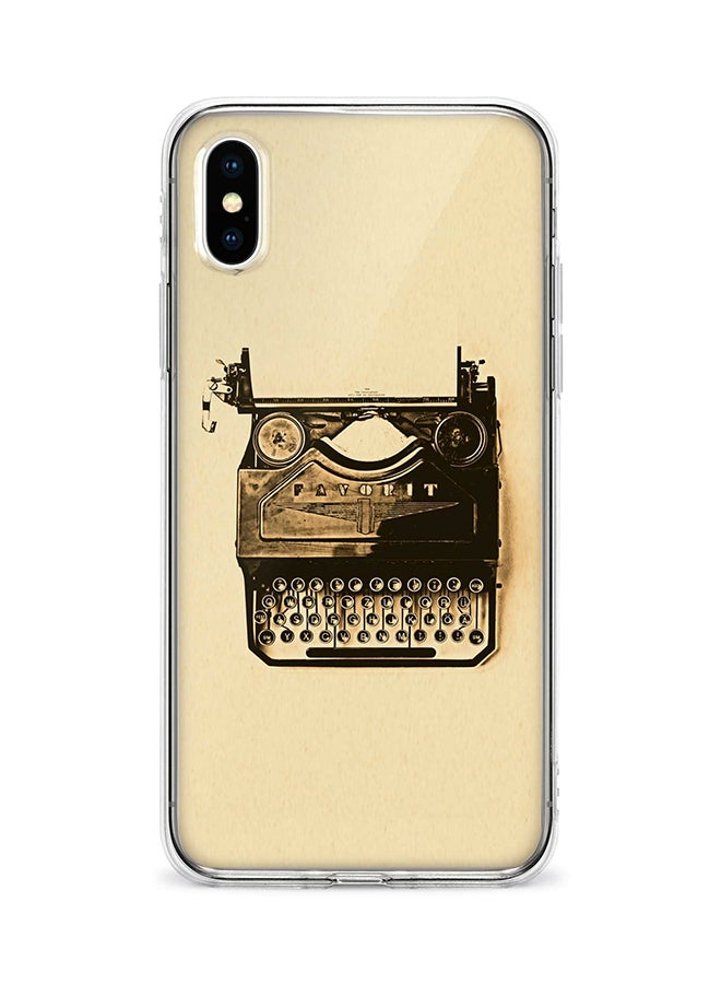 Flexible Case Cover For Apple Iphone Xs Max Typewriter Full Print