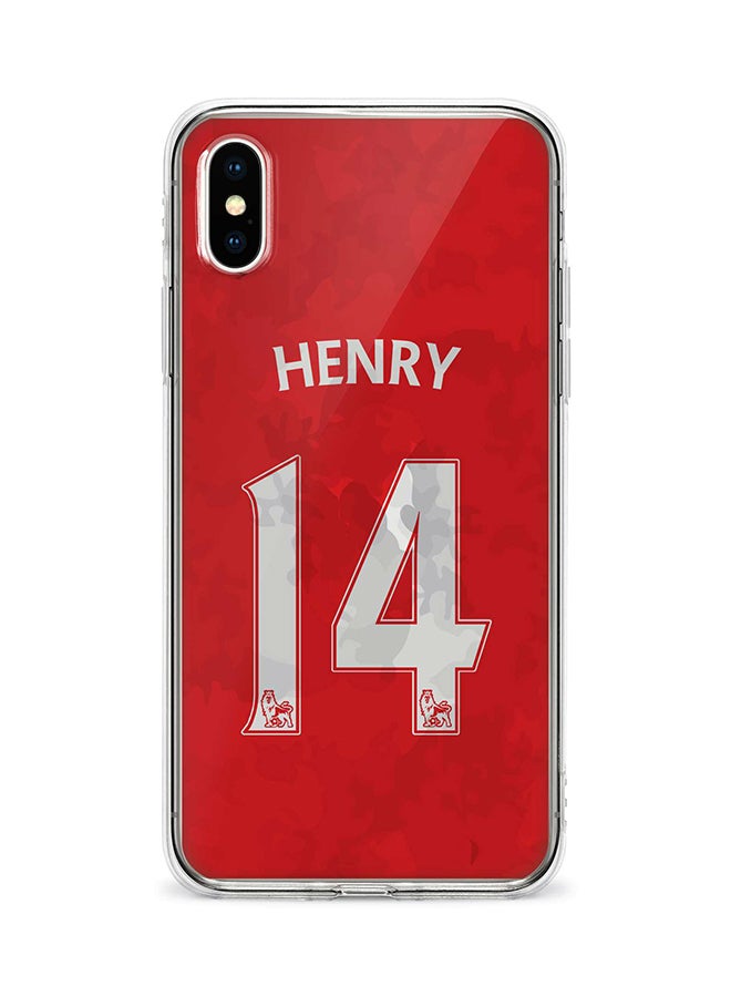 غطاء حماية مرن لهاتف أبل آيفون Xs ماكس نمط مطبوع بكلمة Henry