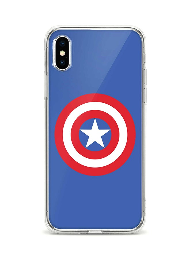 غطاء حماية مرن لهاتف أبل آيفون Xs / X نمط مطبوع بالكامل بتصميم درع