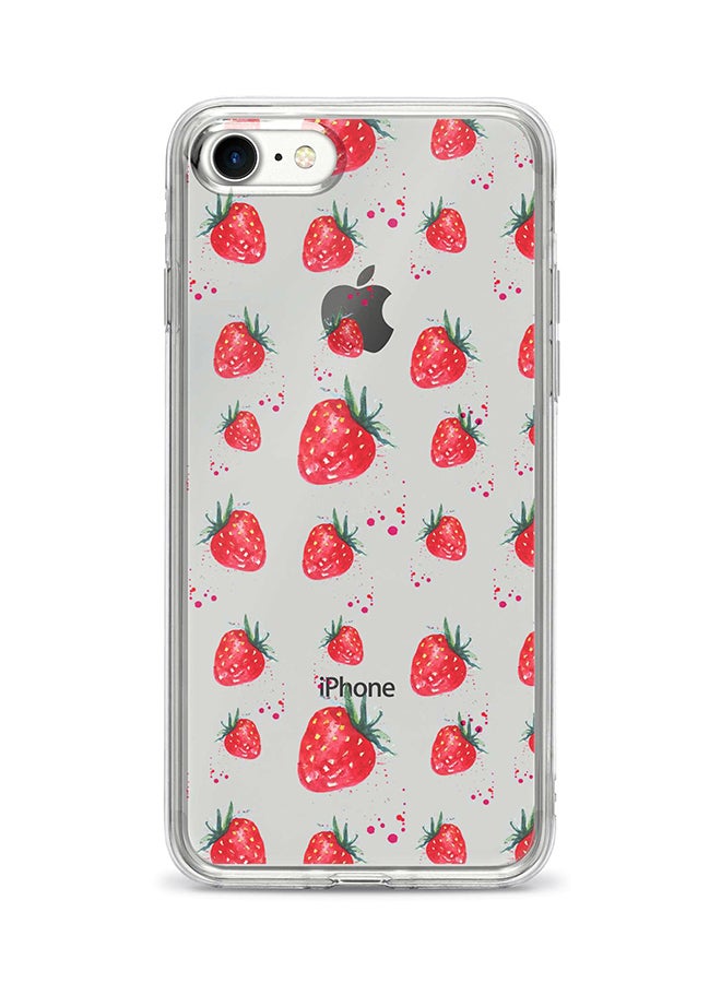 Stylizedd Flexible Case Cover For Apple Iphone 7 Dripping Strawberries