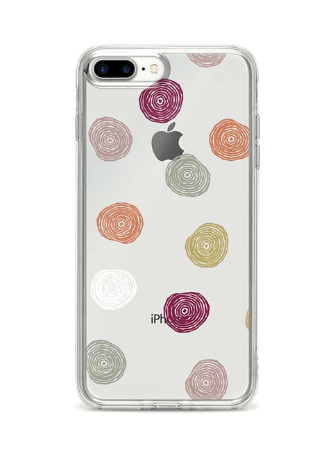 Flexible Case Cover For Apple Iphone 8 Plus Circular Scribbles