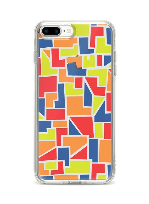 Flexible Case Cover For Apple Iphone 7 Plus Color Shapes