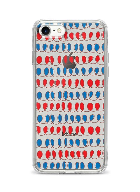 Flexible Case Cover For Apple Iphone 7 Cursive Bubbles