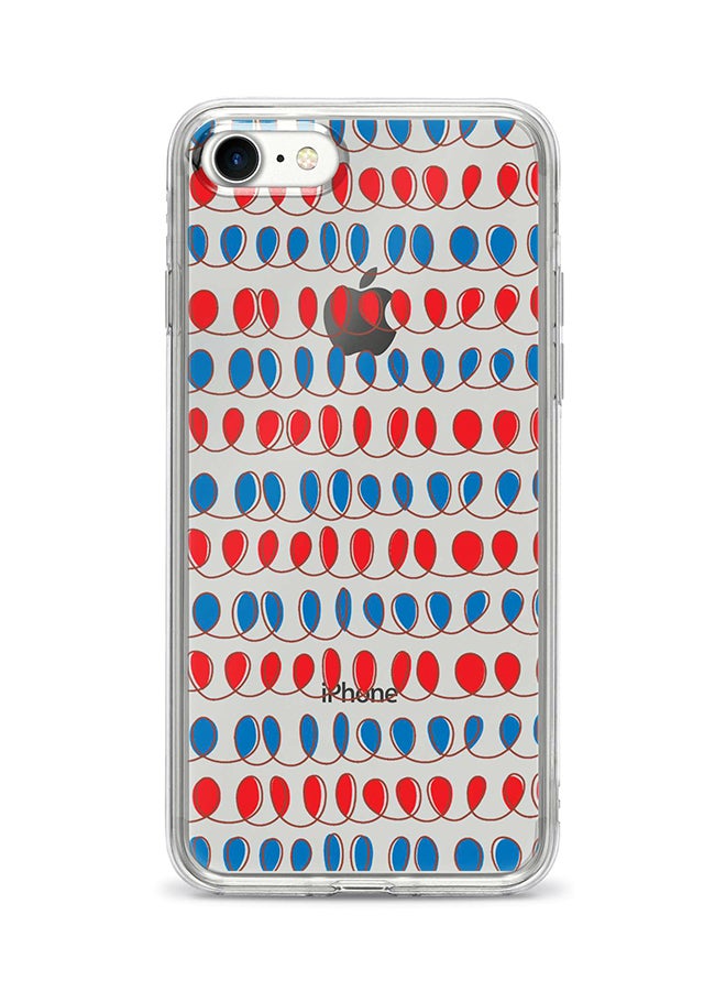 Flexible Case Cover For Apple Iphone 7 Cursive Bubbles