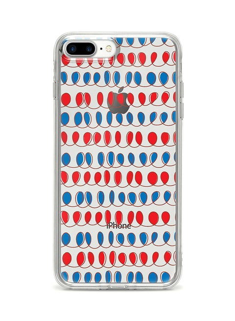 Flexible Case Cover For Apple Iphone 7 Plus Cursive Bubbles
