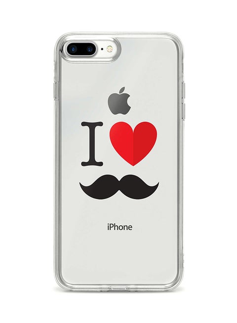 Flexible Case Cover For Apple Iphone 7 Plus I Love Moustache