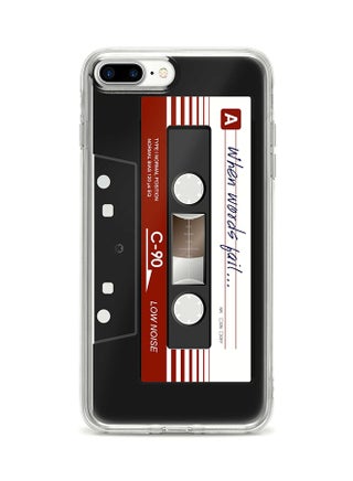 Flexible Case Cover For Apple Iphone 7 Plus When Words Fail (Black Tape) - v1553081957/N22683469A_1