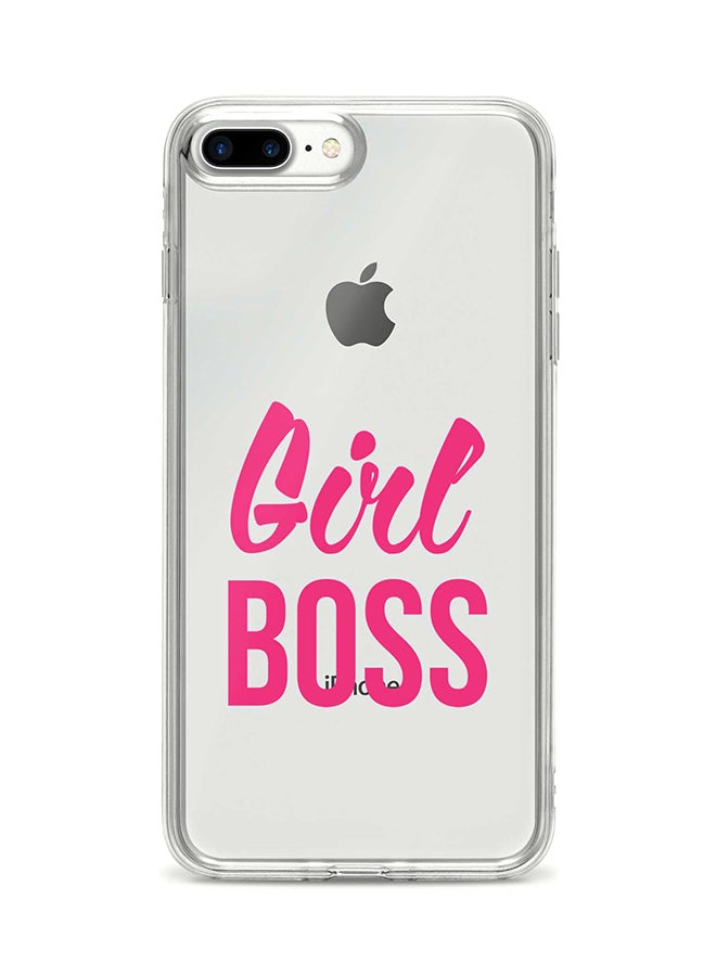 Flexible Case Cover For Apple Iphone 8 Plus Girl Boss (Grey)