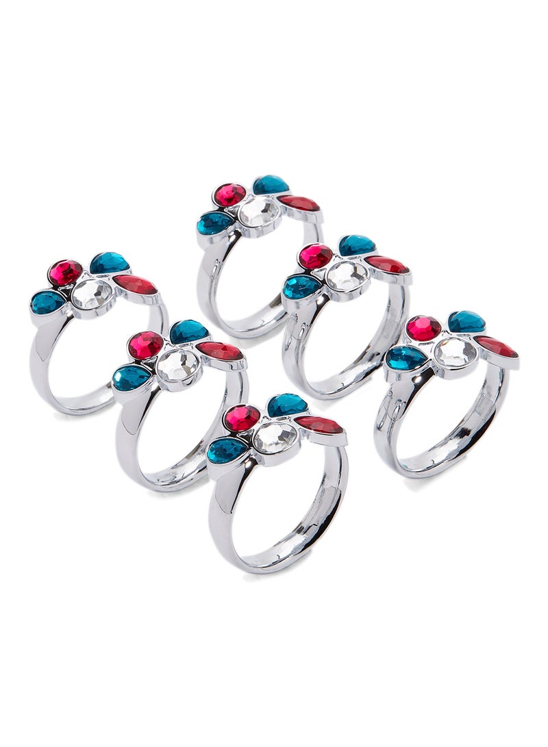LINKAGE Linkage Napkin Ring Set Multicolour Standard Standard  - Image 1