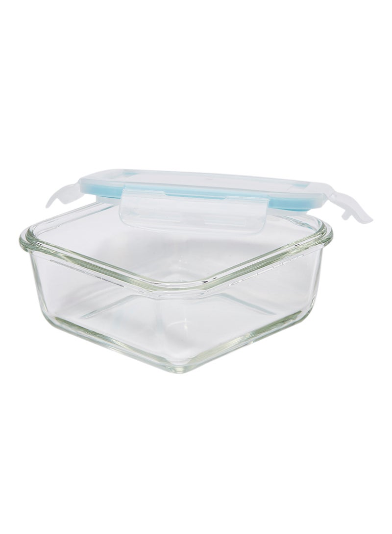 TALIONA Boro Pro Square Food Storage Container With Lid Blue/Clear 570ml - Image 2