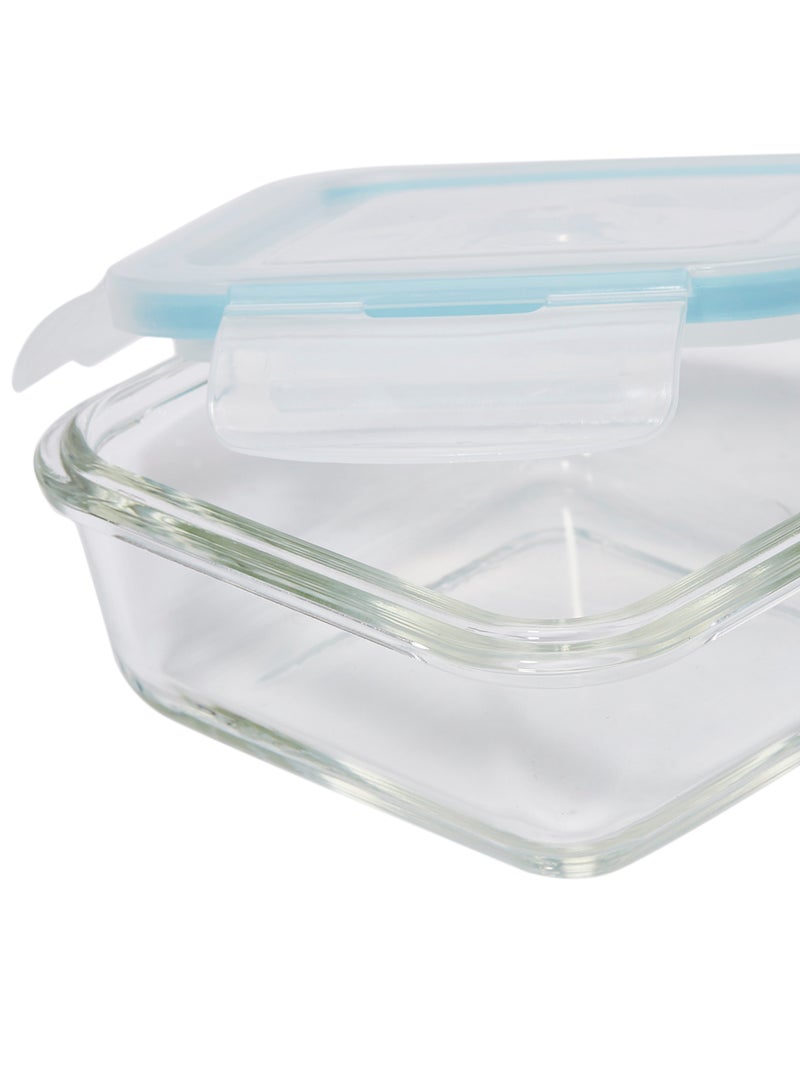 TALIONA Boro Pro Square Food Storage Container With Lid Blue/Clear 340ml - Image 3