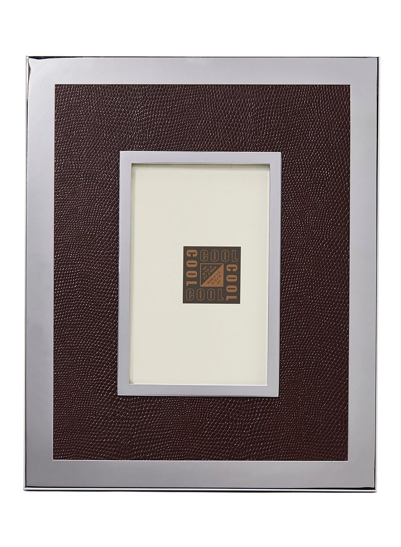 لينكيدج إطار مطلي بالكروم مع حرف لون بني مطفأ متعدد الألوان مقاس 10*15 سنتيمتر - Image 1
