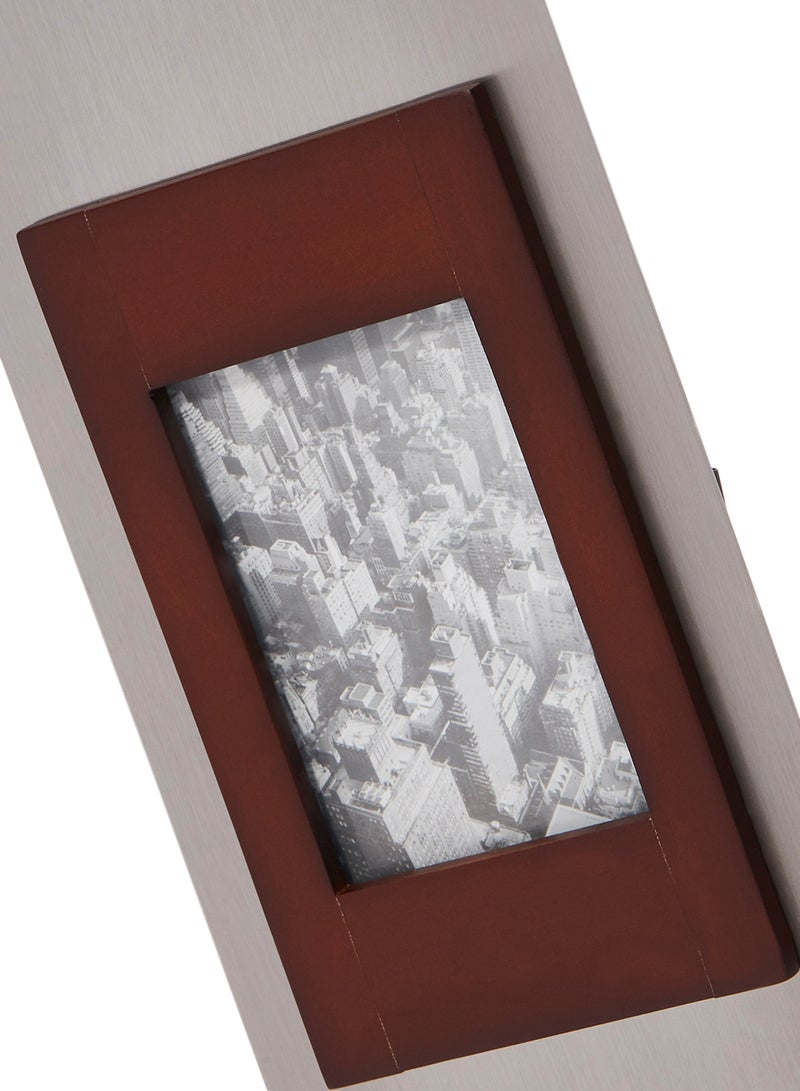 لينكيدج إطار للمكتب من الستانلس ستيل بتصميم مميز خشبي متعدد الألوان قياس 9×6 سم - Image 3